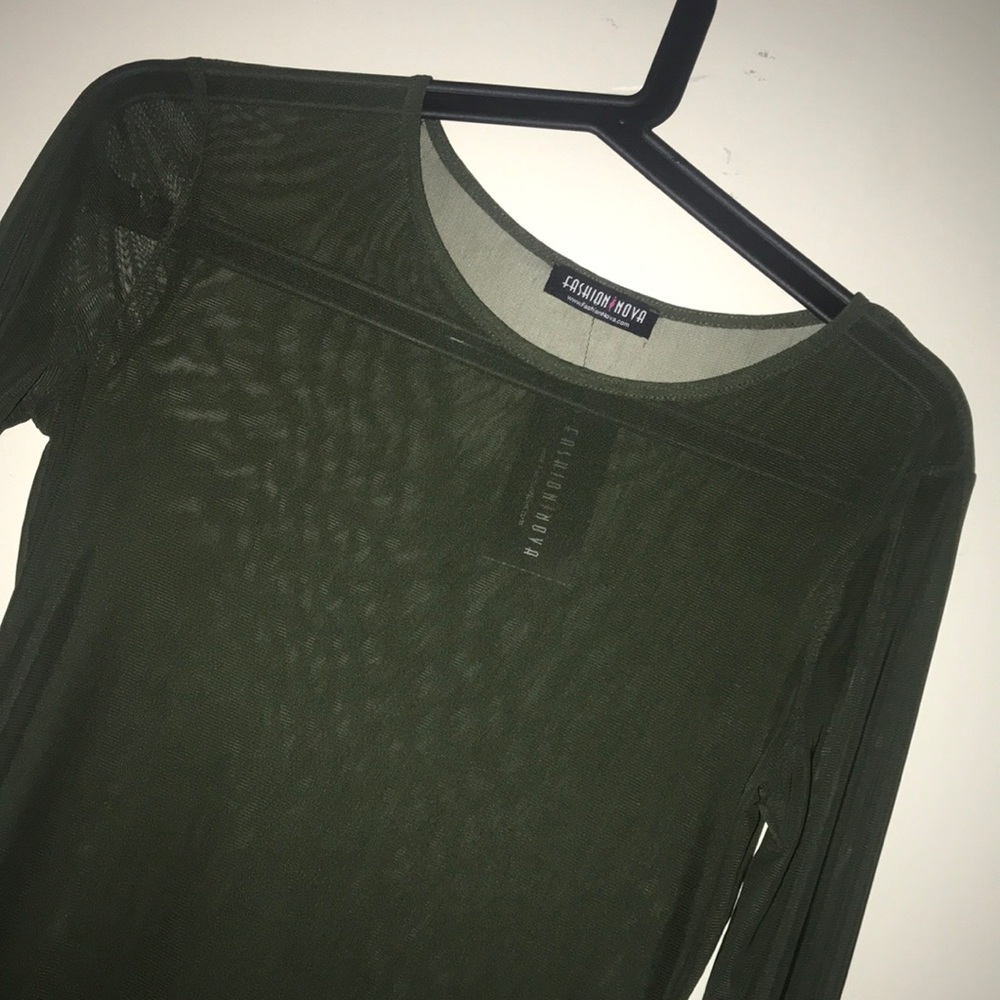 MESH green dress